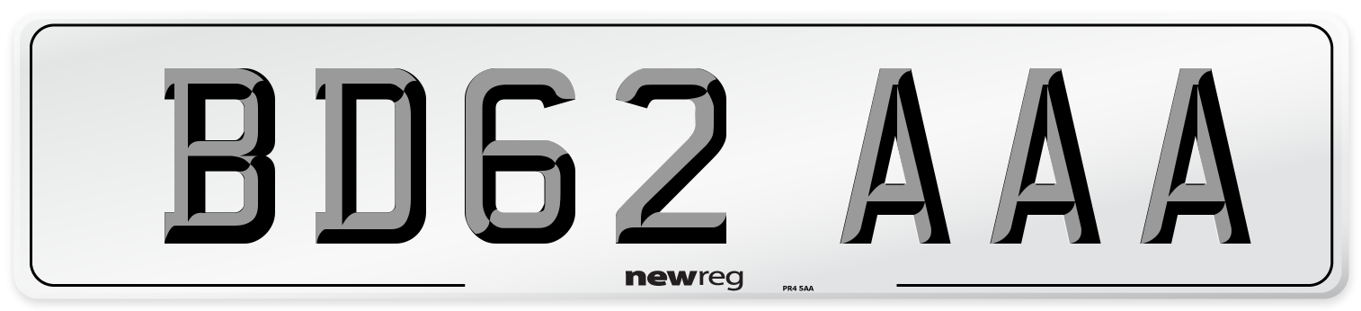BD62 AAA Number Plate from New Reg